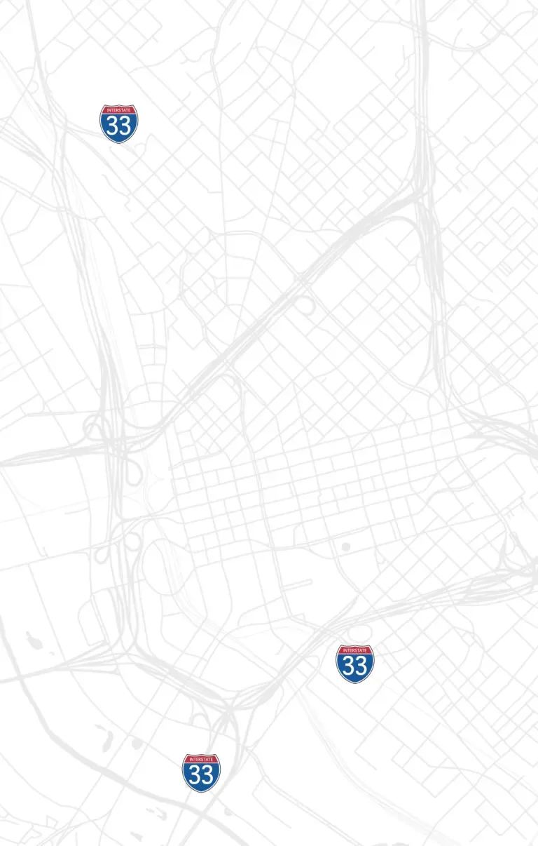 White map with Bubba's locations